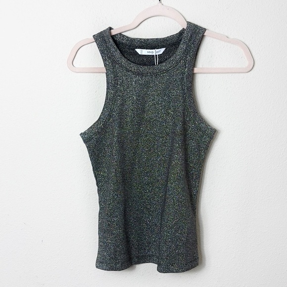 NWT MNG Mango Metallic ribbed top size Medium - Picture 4 of 11